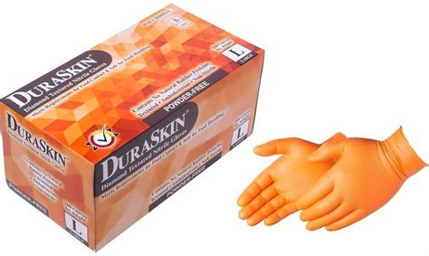 Duraskin 2028ho Orange Nitrile Disposable Gloves 8 Mil Thickness