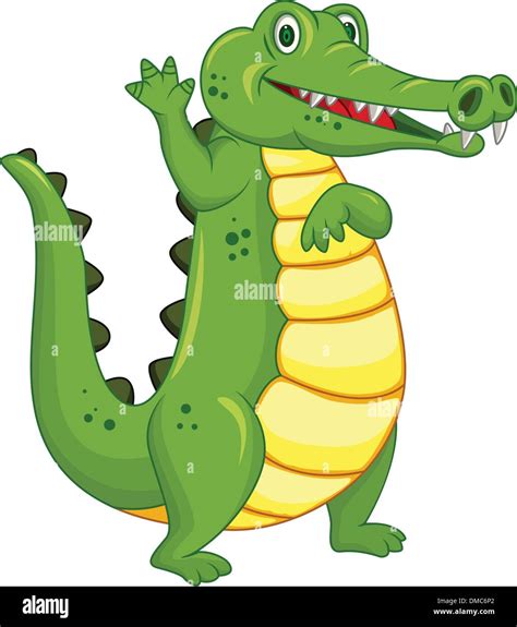 Funny Crocodile Cartoon Stock Vector Image Art Alamy