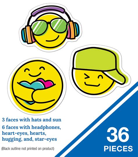 Mua Carson Dellosa Kind Vibes 36 Piece Smiley Face Emoji Bulletin Board