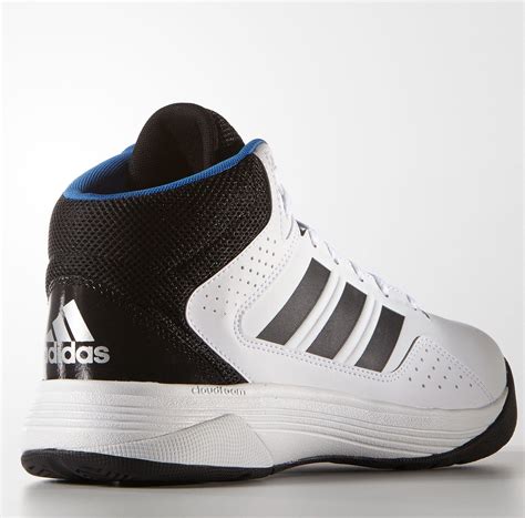Adidas Leather Neo Cloudfoam Ilation Mid Basketball Shoes In Black For
