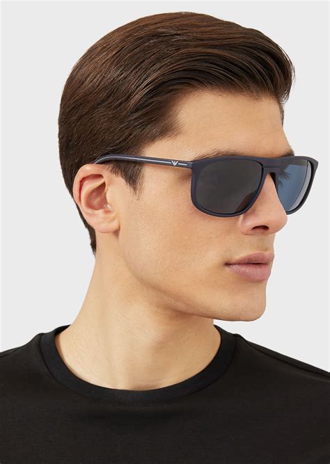 Acetate Sunglasses With Coloured Lenses Man Emporio Armani