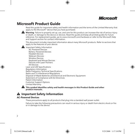Microsoft 1423 Microsoft USB Transceiver User Manual