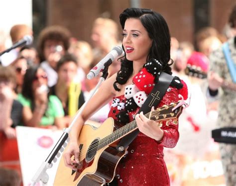 Katy Perry Pop Singer Actress Girl Brunette Guitar Wallpapers Hd