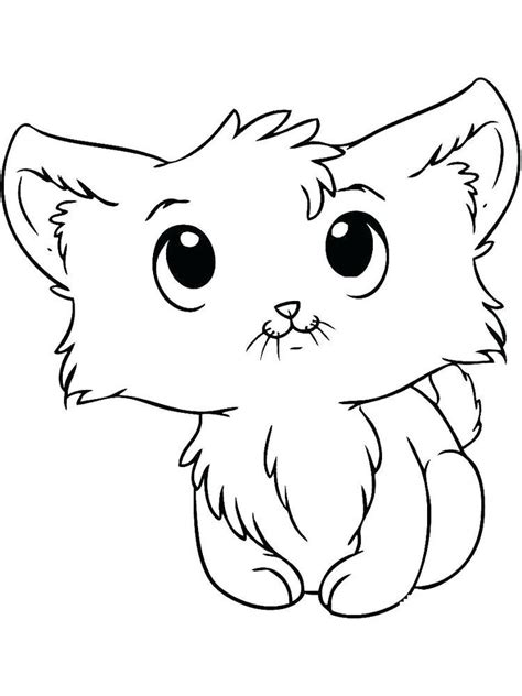 Elegant Little Kittens Coloring Pages Azulchinasky