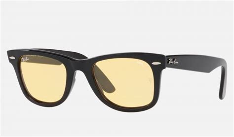 Ray Ban Wayfarer Washed Evolve Exclusive Edition Rb2140 Sunglasses Yellow Photochromic Evolve