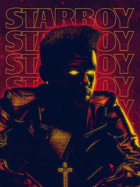 Art Print Tribute To The Weeknds Latest Album Starboy Graphic