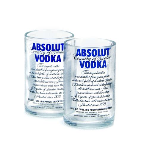 Absolute Shot Glasses Set Of 2 Absolut Vodka Absolut Shot