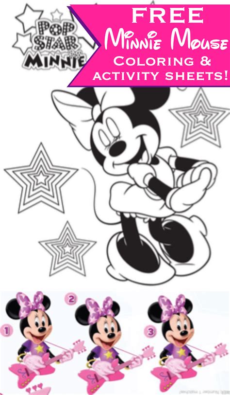 About minnie mouse coloring pages. Free Minnie Mouse Printable Coloring Pages and Activity Sheets