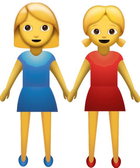 Download Two Women Holding Hands Iphone Emoji Icon In  And Ai