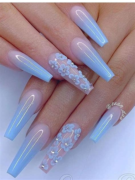 40 gorgeous summer coffin acrylic nails ideas that will inspire you nail designs long acrylic