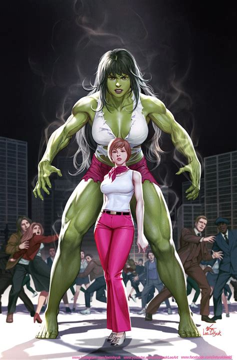 Immortal She Hulk Variant Cover By In Hyuk Lee Homage To The Savage She Hulk By John Buscema