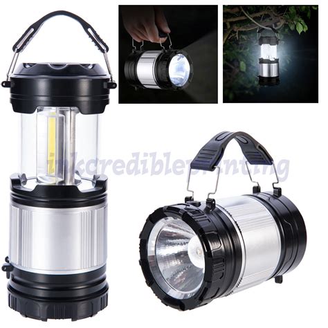 2 In 1 Led Camping Lantern Cob Light Ultra Bright Collapsible Lamp