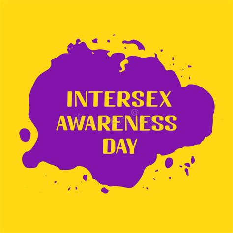 intersex awareness day typography poster lgbt community holiday celebrate on october 26 stock