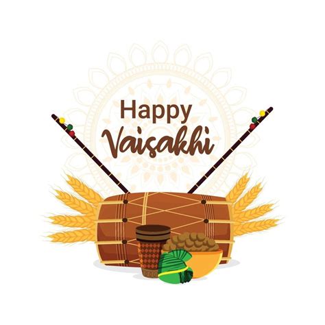 Flat Design Of Happy Vaisakhi Sikh Festival Background With Creative