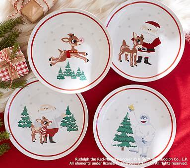 Top baby & toddler gifts. Rudolph The Red-Nosed Reindeer® Plates | Pottery Barn Kids