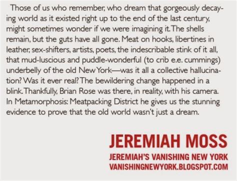Jeremiahs Vanishing New York Meatpacking 1985 And 2013