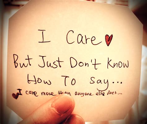 i care but just don t know how to say