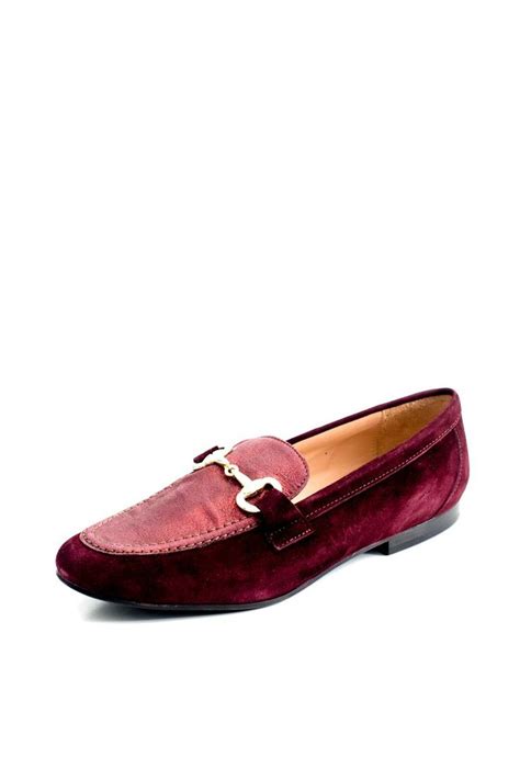 Beautiful Maroon Suede Loafer Italian Leather Leather Lined Made