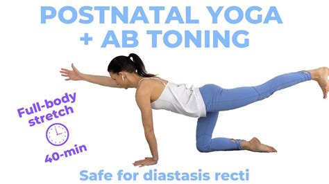 Postnatal Yoga With Postpartum Ab Workout Youtube