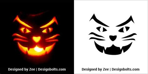 Printable Cat Pumpkin Carving Stencils