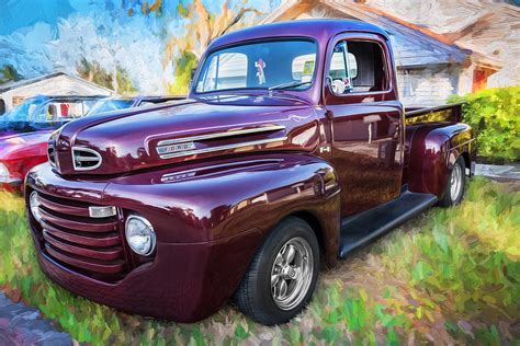 That's why ford super duty ® for 2021 features the available 7.3l ohv gas v8 and more muscular third generation of the available power stroke ® v8 turbo diesel. 1949 Ford Pick Up Truck F1 Painted Photograph by Rich Franco