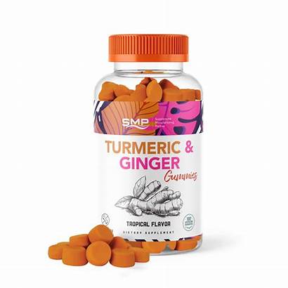 Ginger Turmeric Flavor Tropical Gummies Gelatin Label