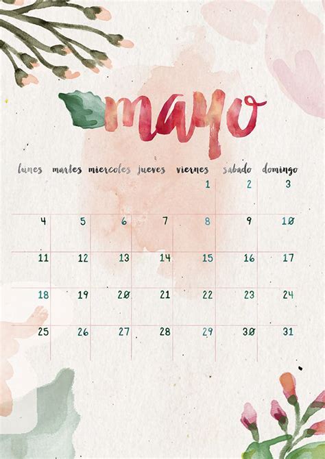 Calendario Mayo Imprimible Y Fondo Calendar Wallpaper Planner
