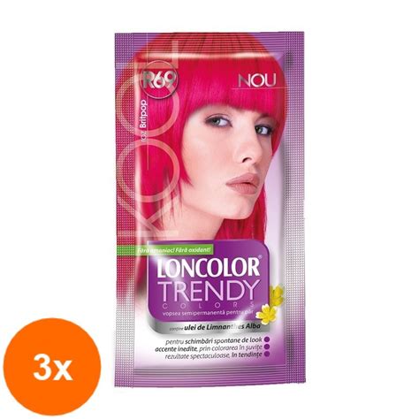 Set Vopsea De Par Semi Permanenta Fara Amoniac Loncolor Trendy Colors