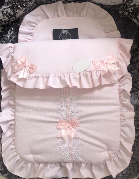 Pink Padded Spanish Baby Pram Set With Pillow Case Carriannes Boutique