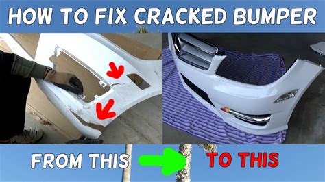HOW TO FIX CRACKED BUMPER DEMONSTRATED ON MERCEDES YouTube