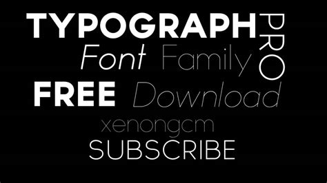 Typograph Pro Font Free Download Youtube