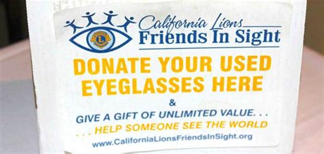 The Friday Flyer Lions Club Asks Residents To Donate Their Unwanted Glasses