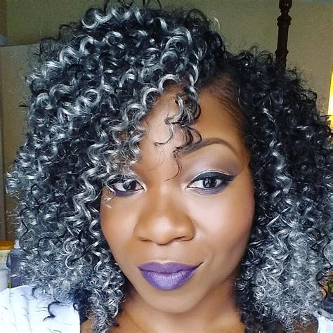 Crochet Braids With Freetress Water Wave 22 Grey Crochet Hair Styles