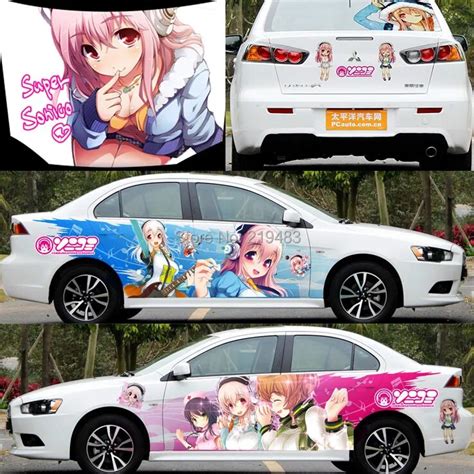 diy 3d car whole body sticker styling decal exterior accessories anime graffiti stickers hood