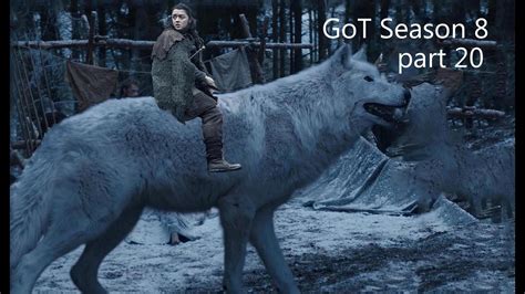 Game Of Thrones Season 8 Arya Stark Rides Direwolves Harry Strickland