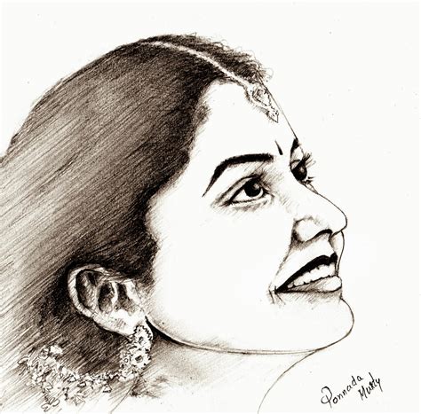 Pencil Sketch Of Indian Girl