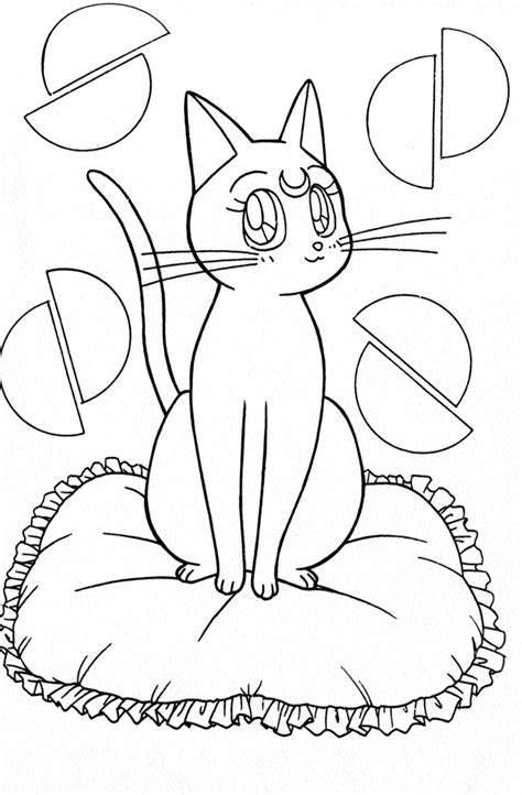 Pin By Galaktyczny Lis On Drawing Moon Coloring Pages Sailor Moon Coloring Pages Cat