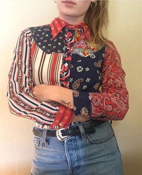 Vintage Western Button Up Etsy