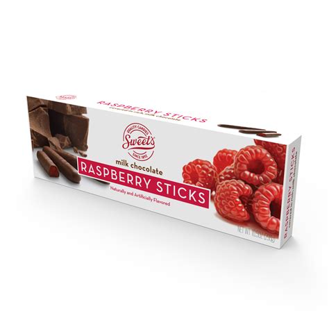 Home Products Milk Chocolate Raspberry Sticks Pack Of 12