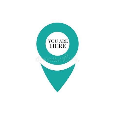 You Are Here Sign Icon Info Map Pointer With Your Location Stock
