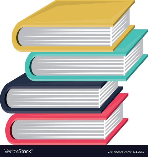 Colorful And Irregular Stacked Books Royalty Free Vector