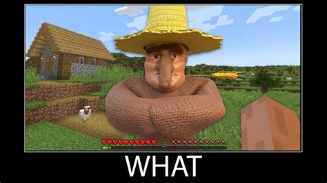 Minecraft Wait What Meme Part Realistic Minecraft Villager Farmer Minecraft Videos