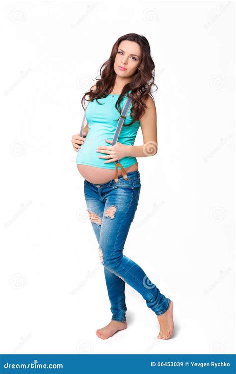 Beautiful Brunette Pregnant Woman Stock Image Image Of Love