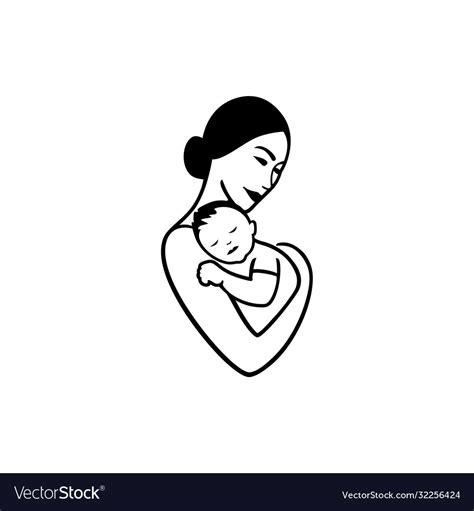 Mother And Child Logo Royalty Free Vector Image