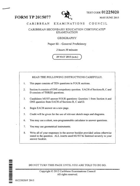 Cxc geography past papers answers csec biology 2017 june p2 r qto test code oi2o7o2o l form tp 2017045 may/june caribbean pdf document csce geography june 2007 paper 1 answers free! CSEC Geography 2015 Paper