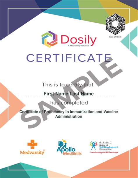 The modern medical practice you'll love. Certificate of Proficiency in Immunization and Vaccine Administration - Dosily.com - Medical ...