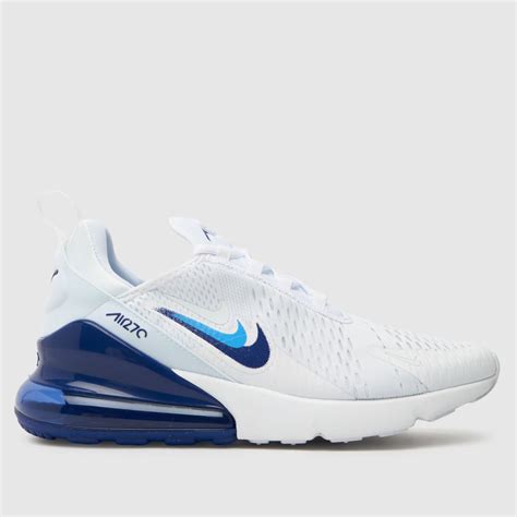 Mens White And Blue Nike Air Max 270 Trainers Schuh