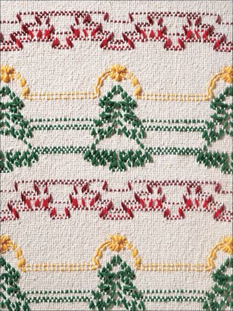 Monks Cloth Afghans For Christmas Needlework Pattern Book