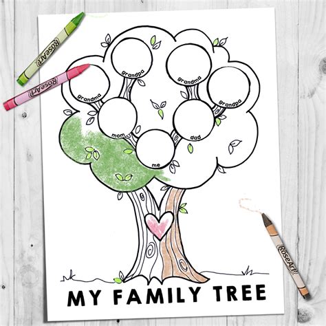 Kids can put in their photo, or draw pictures of their family members. A Year of FHE: LDS COLORING PAGE // My Family Tree
