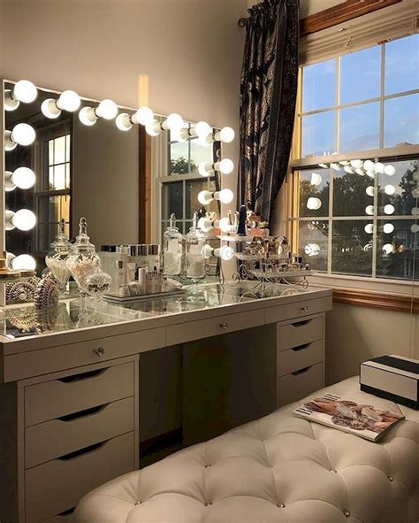 Vanity Mirror With Desk And Lights